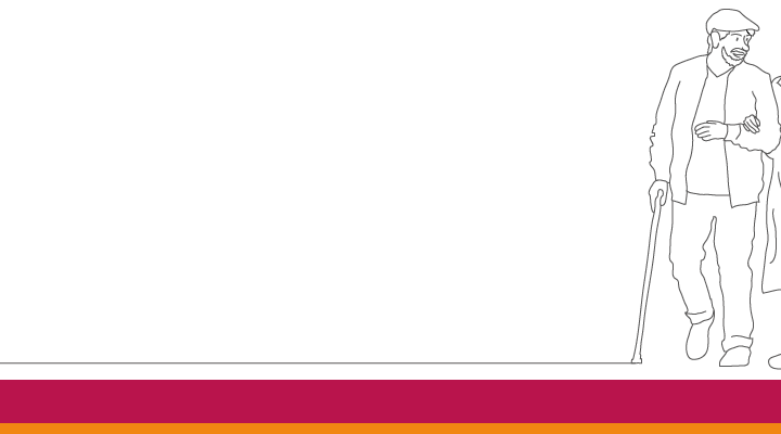 Grafik von einem Seniorenpaar