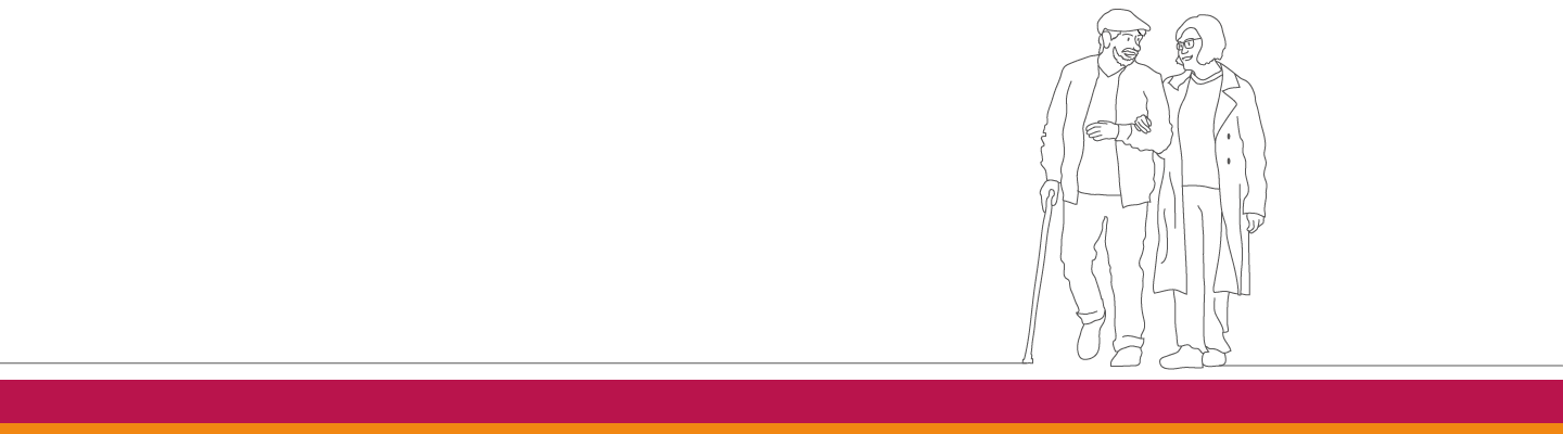 Grafik von einem Seniorenpaar