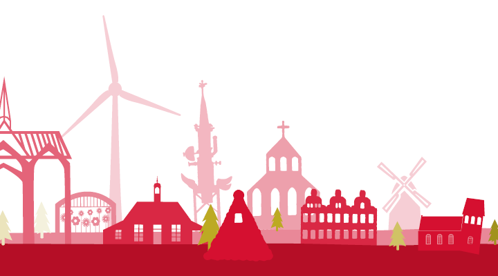 Grafiken Skyline Landkreis Aurich markante Gebäude