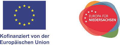 Logokombination kofinanziert von der eu europa für niedersachsen